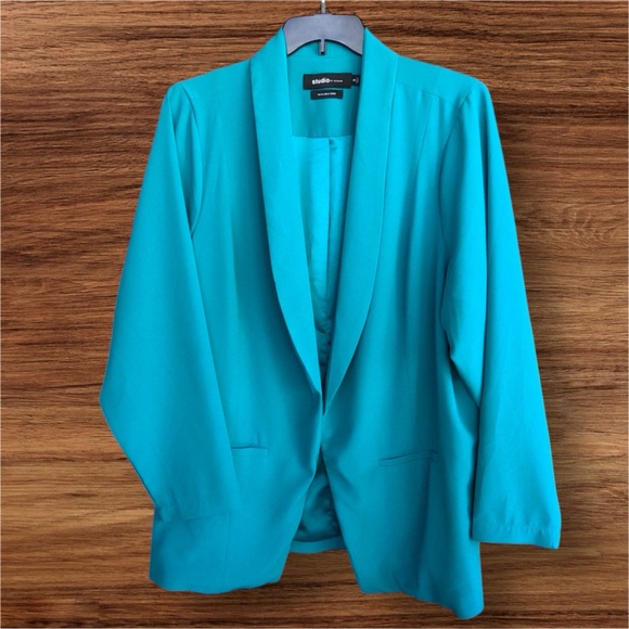 Studio by Torrid Jackets & Blazers - Torrid Studio Teal Open Front Blazer Size 3 (3X) Work Office Career Jacket